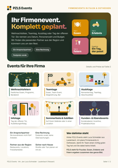 Titelseite der PZLS Events Broschüre